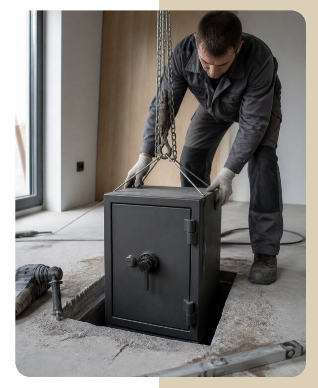 Монтаж сейфа в пол в Реже по цене от 6024 р. | ДвериЛегко-Реж